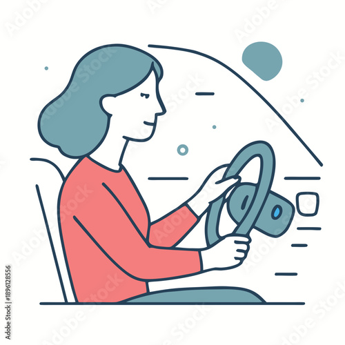Person driving car, Women Driving Car, Women driver closeup