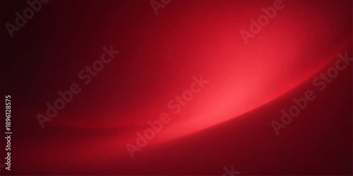 Deep red abstract background with smooth gradient lighting and elegant flowing wave curves