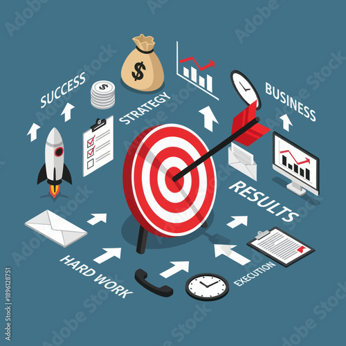 Target Board with Business Strategy Elements.