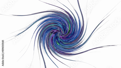 Vibrant Swirling Abstract Design on White Background