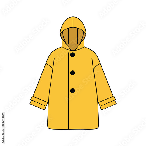 Yellow Raincoat Illustration