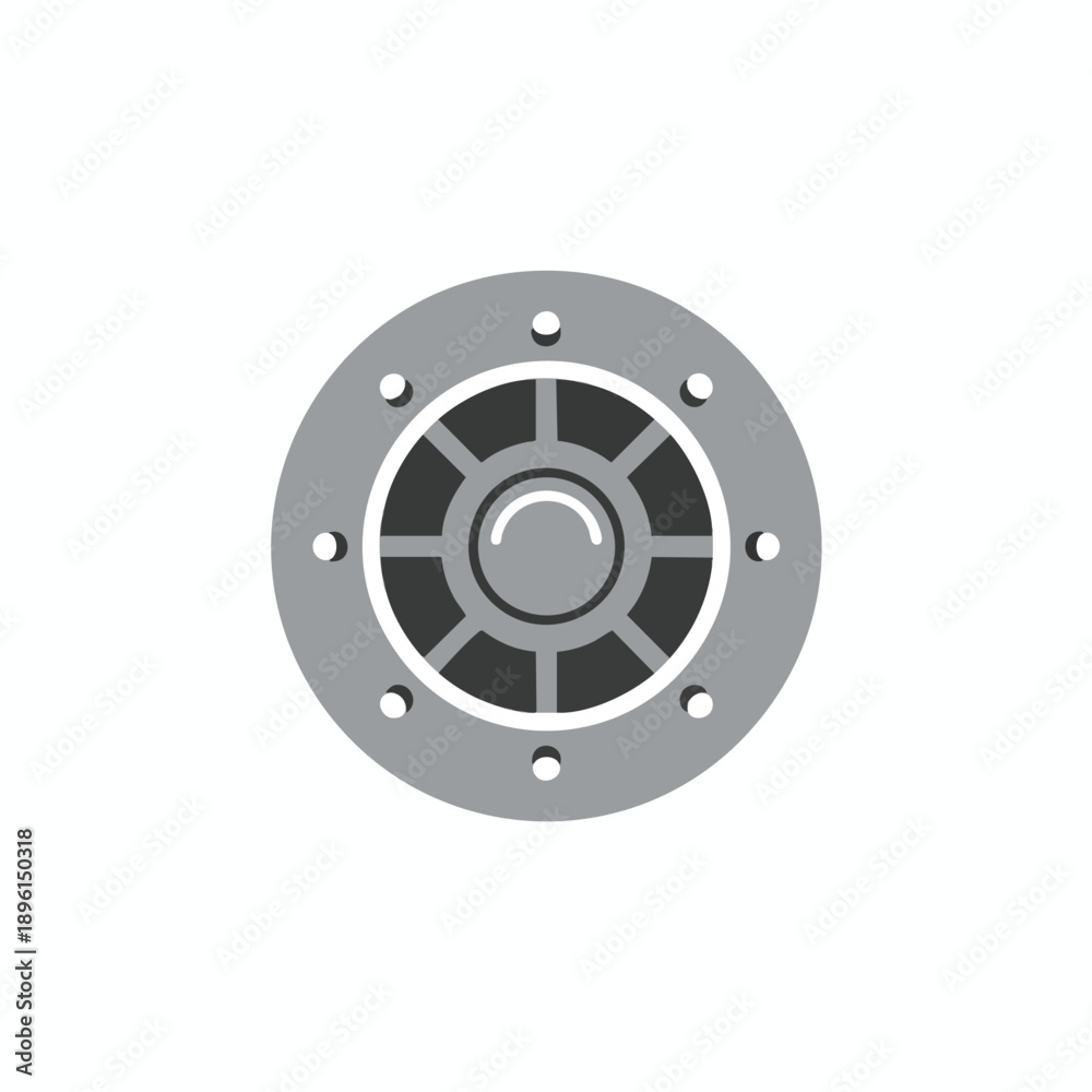 Obraz premium Gray Circular Industrial Component