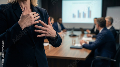 Business Meeting Facilitated by Interpreter for World Hearing Day Inclusion
