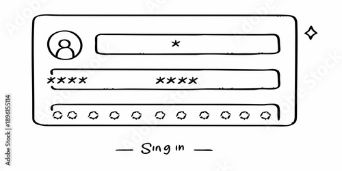 Simple line drawing of a sign in sheet or attendance form