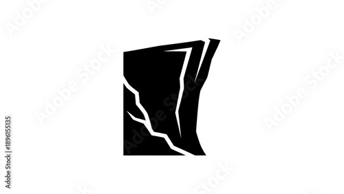 Abstract rock formation icon