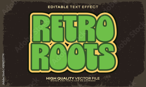 Retro vintage text effect, editable text effect and 80s 3d font style bold shadow neon poster design