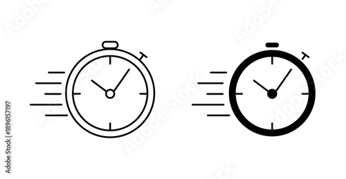 Quick Speed Action Line Icon Vector Symbol