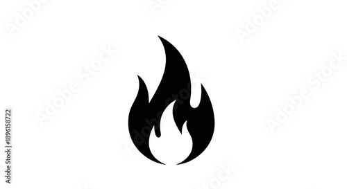 Black flame icon