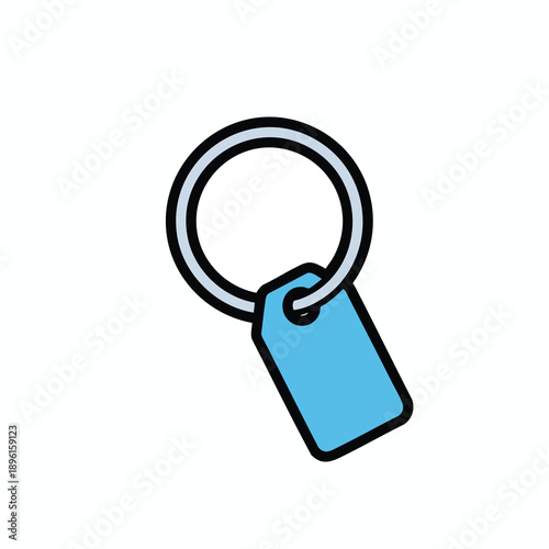 Simple Blue Keychain Icon