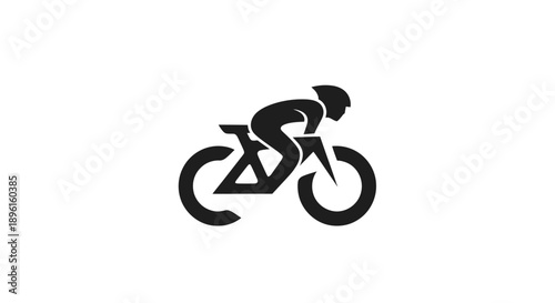 Cyclist on Bicycle Logo