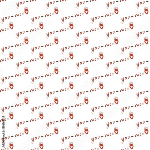 Seamless love pattern on white background
