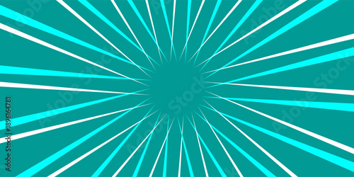 Blue comic sunburst effect background with halftone. Pop art comic-style vector background. Suitable for templates, sale banners, events, ads, web and pages