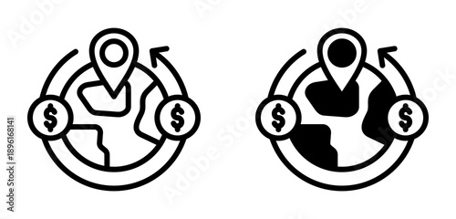 International Trade Icon  Collection line & Mixed Style icon 