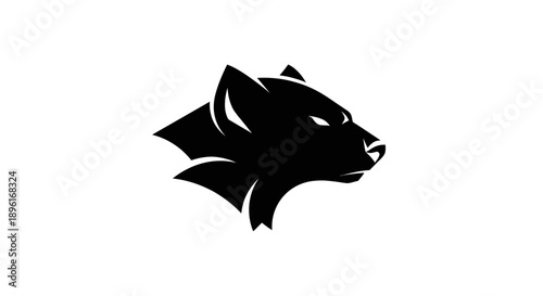 Black Wolf Head Silhouette