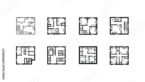 Collection of Diverse Floor Plans: Modern Apartment and House Layouts