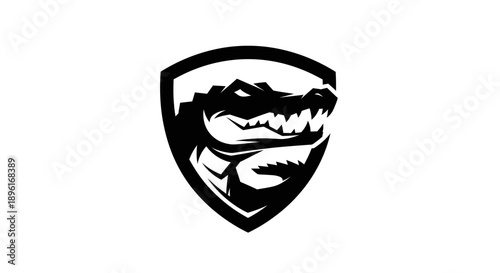 Wallpaper Mural Shield with Alligator Head Logo Torontodigital.ca