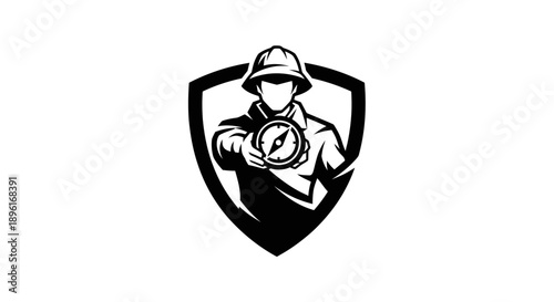 Explorer with Compass Logo