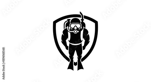 Scuba diver emblem