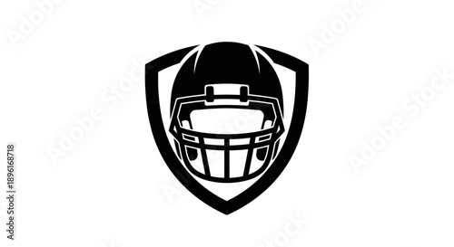 American Football Helmet Shield Logo