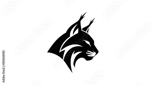 Black Lynx Head Silhouette