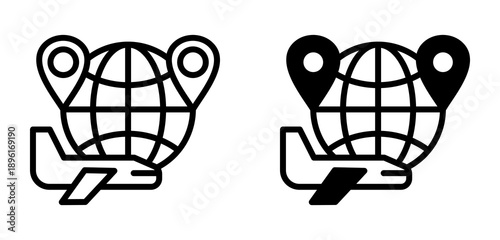 Global Distribution Icon  Collection line & Mixed Style icon 