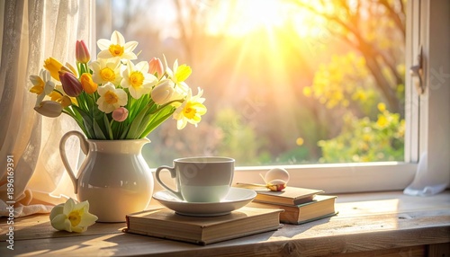 daffodils in a vase