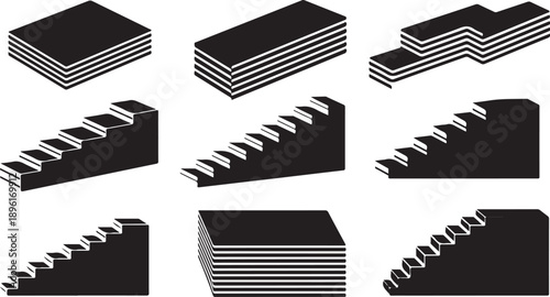 Collection of black spiral bound notebooks and journals