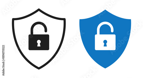 Cybersecurity and data protection icon featuring a padlock, representing security protocols, privacy, and encryption