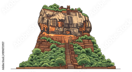 Fantasy house on a cliffside.