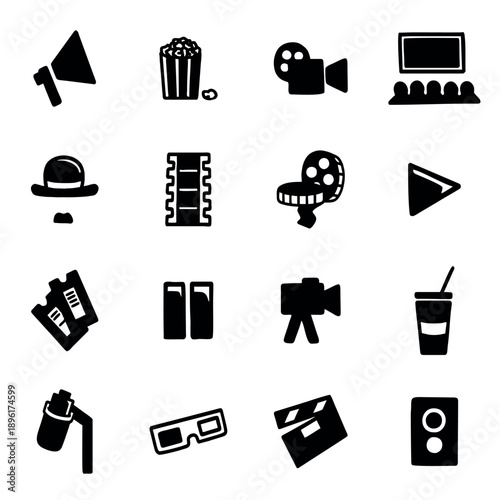 Cinema Movie and Film Industry Icons