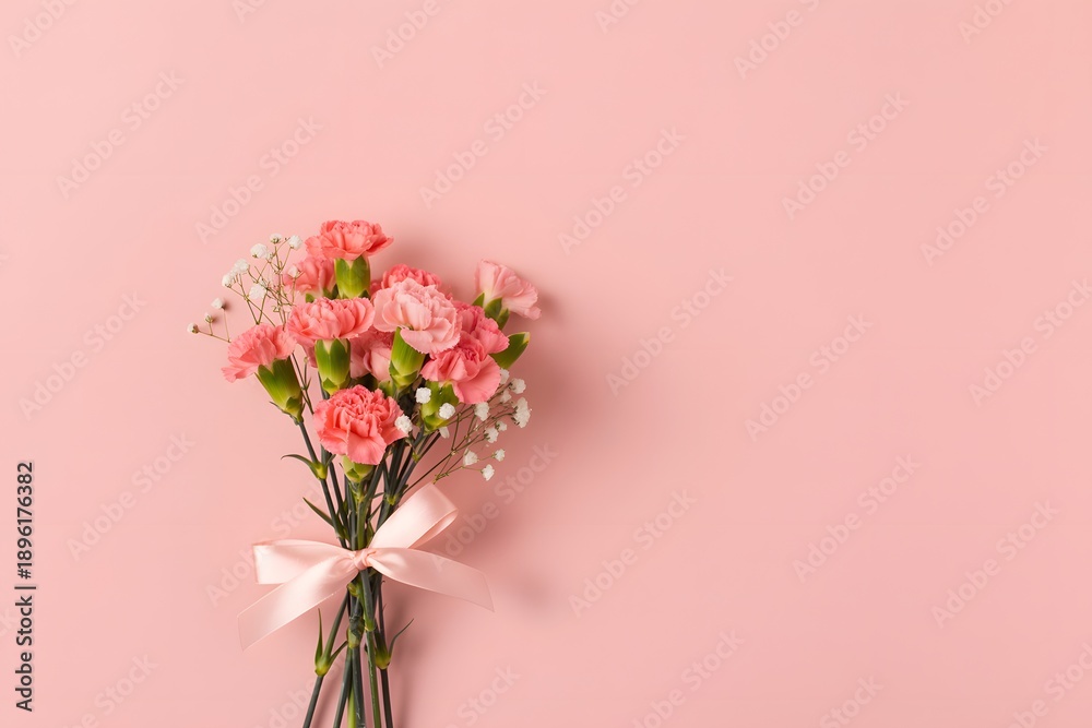 Obraz premium Beautiful pink flowers bouquet for mother's day gift ideas