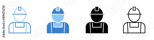 Construction Worker Vector Illustration In Multistyle