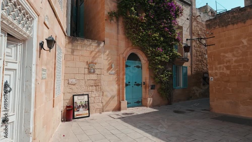 Historic streets of Mdina, ancient fortified capital known as the Silent City in Malta