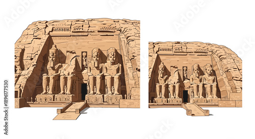 Intricate stone carvings on puzzle pieces.