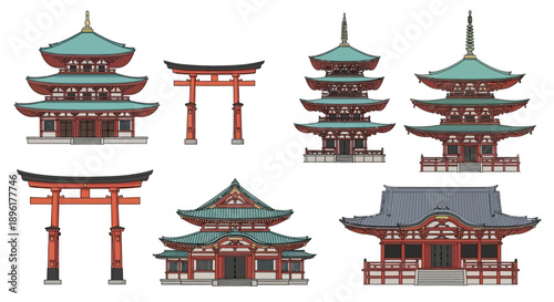 Japanese Temple Architecture Structures.