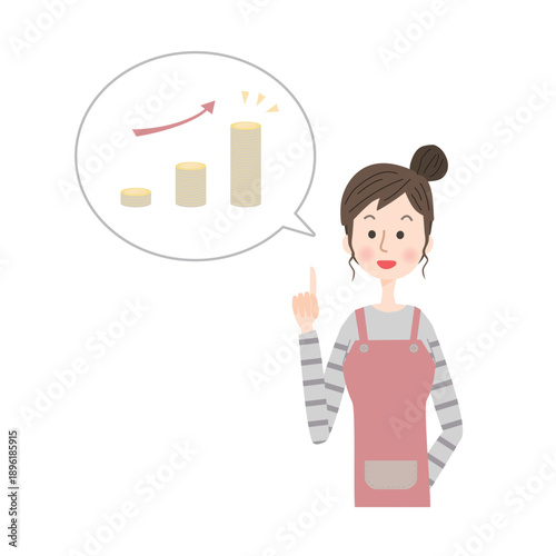 収入アップについて話す主婦