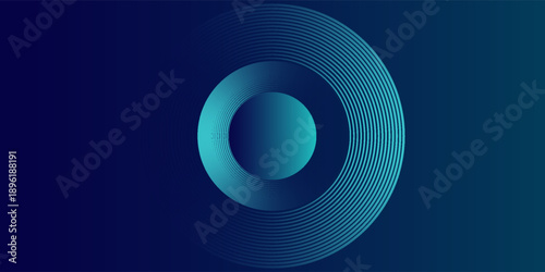 Circles Lines round frame, dynamic vector AI Technology science music concept lines.