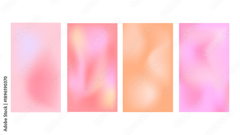 Fototapeta premium Neon Gradients Background Set. 10 Vertical Gradients Backdrops