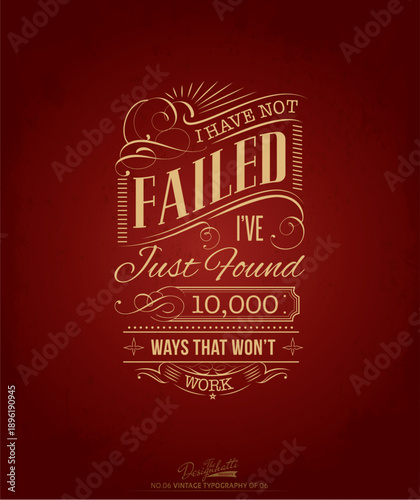 Failed Red Vintage Stamp Design