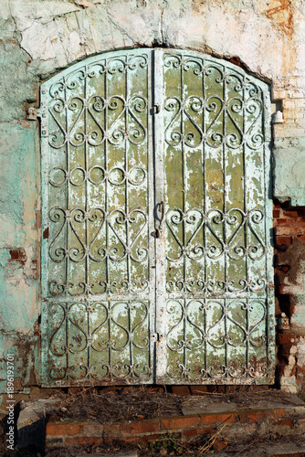 Wallpaper Mural wrought iron old gates from the beginning of the last century in a merchant warehouse Torontodigital.ca