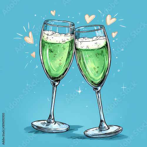 Wallpaper Mural Lucky St Patrick’s Day Design with Clover, Gold and Rainbow Torontodigital.ca