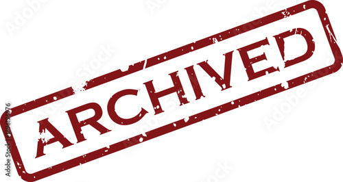 A clear red rubber stamp with the word ARCHIVED diagonally signifies a document has been stored