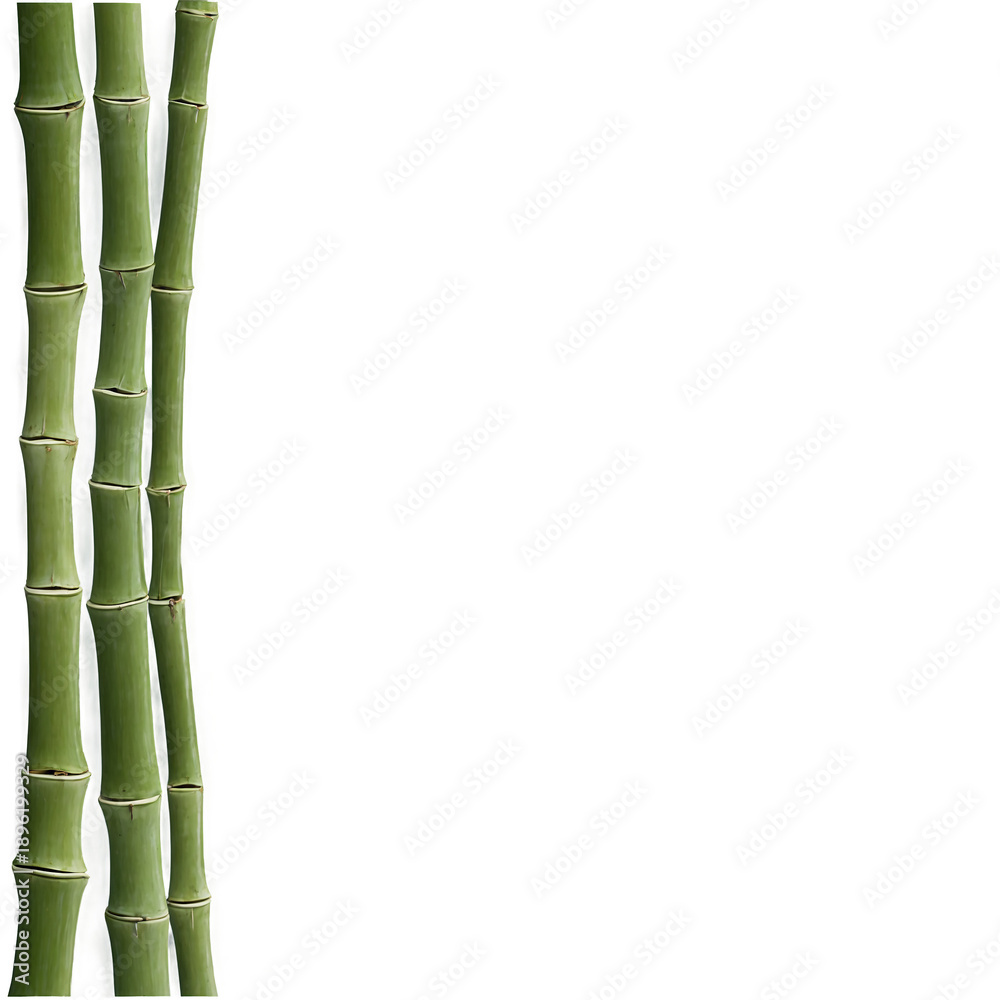 Fototapeta premium Bamboo Asian frame background isolated on white or transparent transparent background isolated png stock