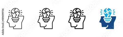 Creativity Icon Different Style Outline Collection Set Vector illustration
