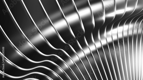 Silver metal striped patter...