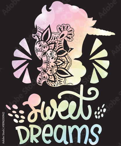 Sweet Dreams Unicorn Mandala