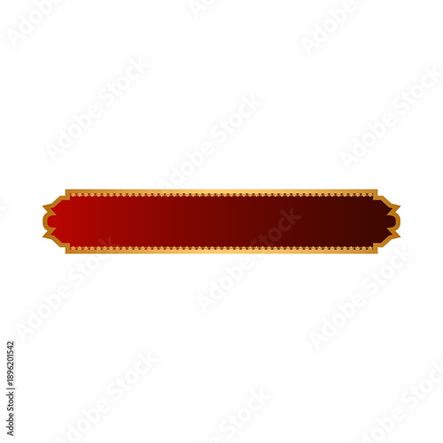 Red Islamic Golden Text Box Banner