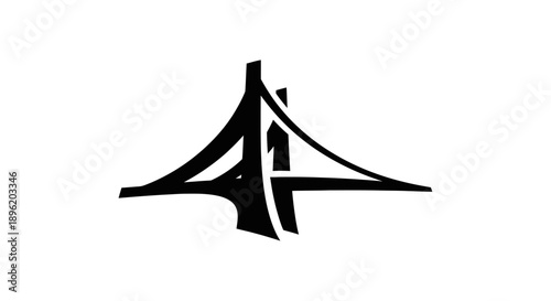 Stylized Bridge Silhouette