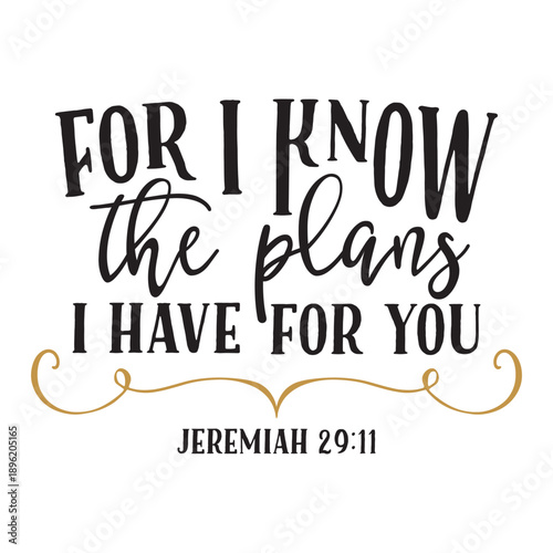 For I Know The Plans Script Typography