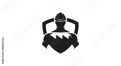 Construction worker emblem